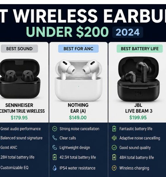 best wireless earbuds under 200 dollars 2024